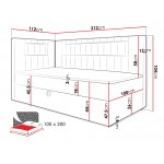 Καναπές κρεβάτι Junior Gold III-Mple-100 x 200-Deksia