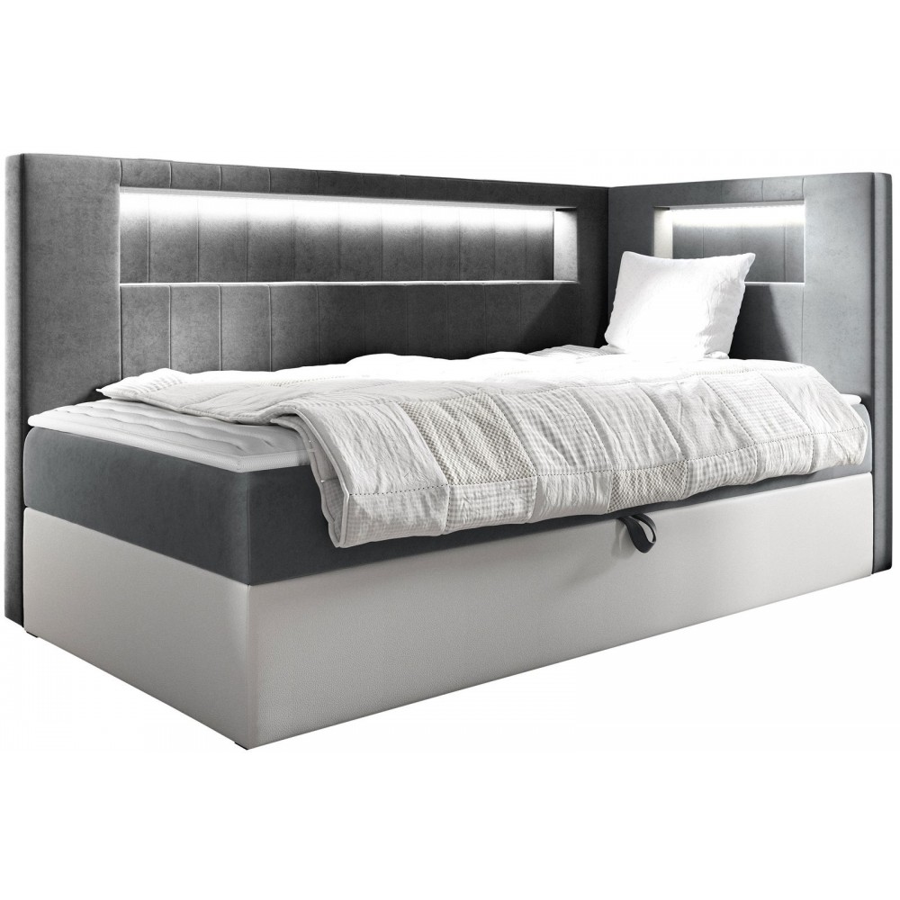 Καναπές κρεβάτι Junior Gold III-Gkri-90 x 200-Deksia