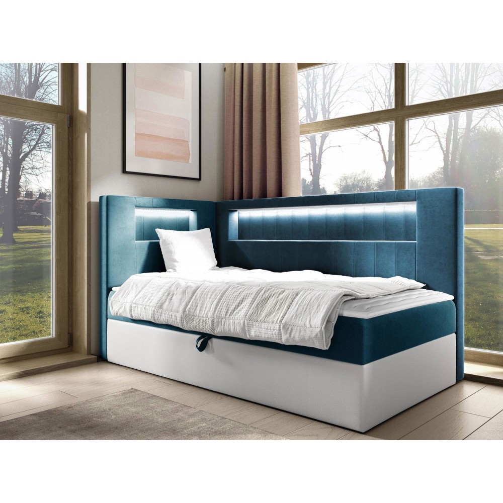 Καναπές κρεβάτι Junior Gold III-Petrol-90 x 200-Aristera