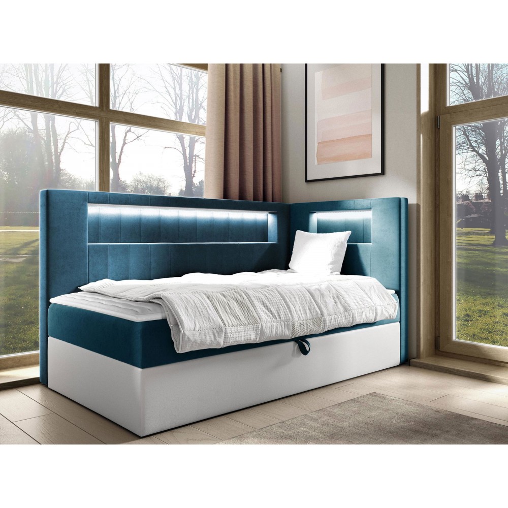 Καναπές κρεβάτι Junior Gold III-Petrol-90 x 200-Deksia