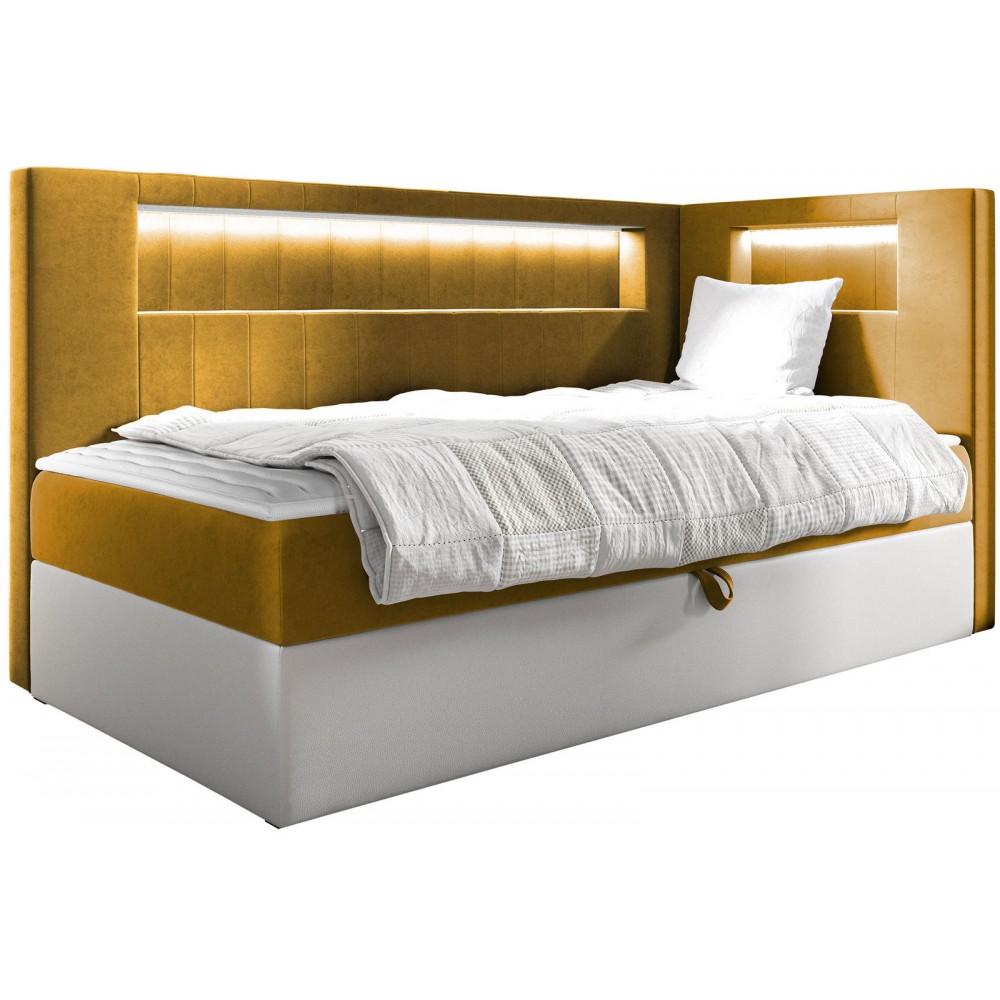 Καναπές κρεβάτι Junior Gold III-Portokali-90 x 200-Deksia