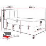 Επενδυμένο κρεβάτι Junior Maja I-Mple-Aristera-90 x 200