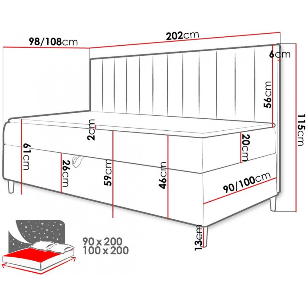 Καναπές κρεβάτι Junior Maja II 202x98x115