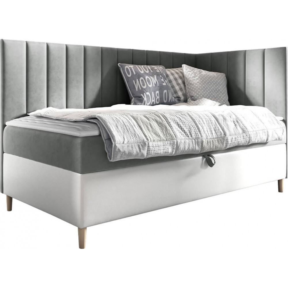 Καναπές κρεβάτι Junior Maja III-Gkri-90 x 200-Deksia