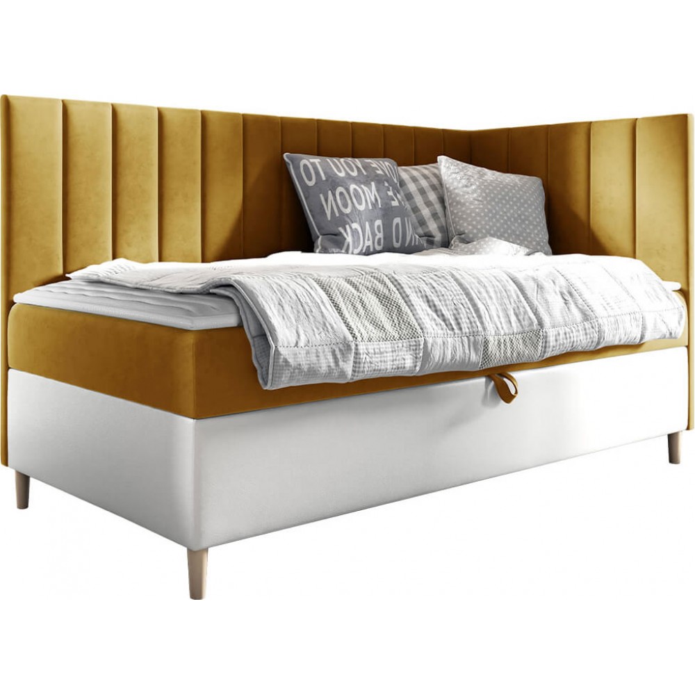 Καναπές κρεβάτι Junior Maja III-Portokali-90 x 200-Deksia