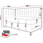 Καναπές κρεβάτι Junior Maja III-Mpez-90 x 200-Aristera
