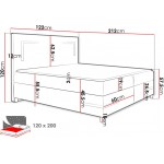 Επενδυμένο κρεβάτι Delos-Mpez-120 x 200
