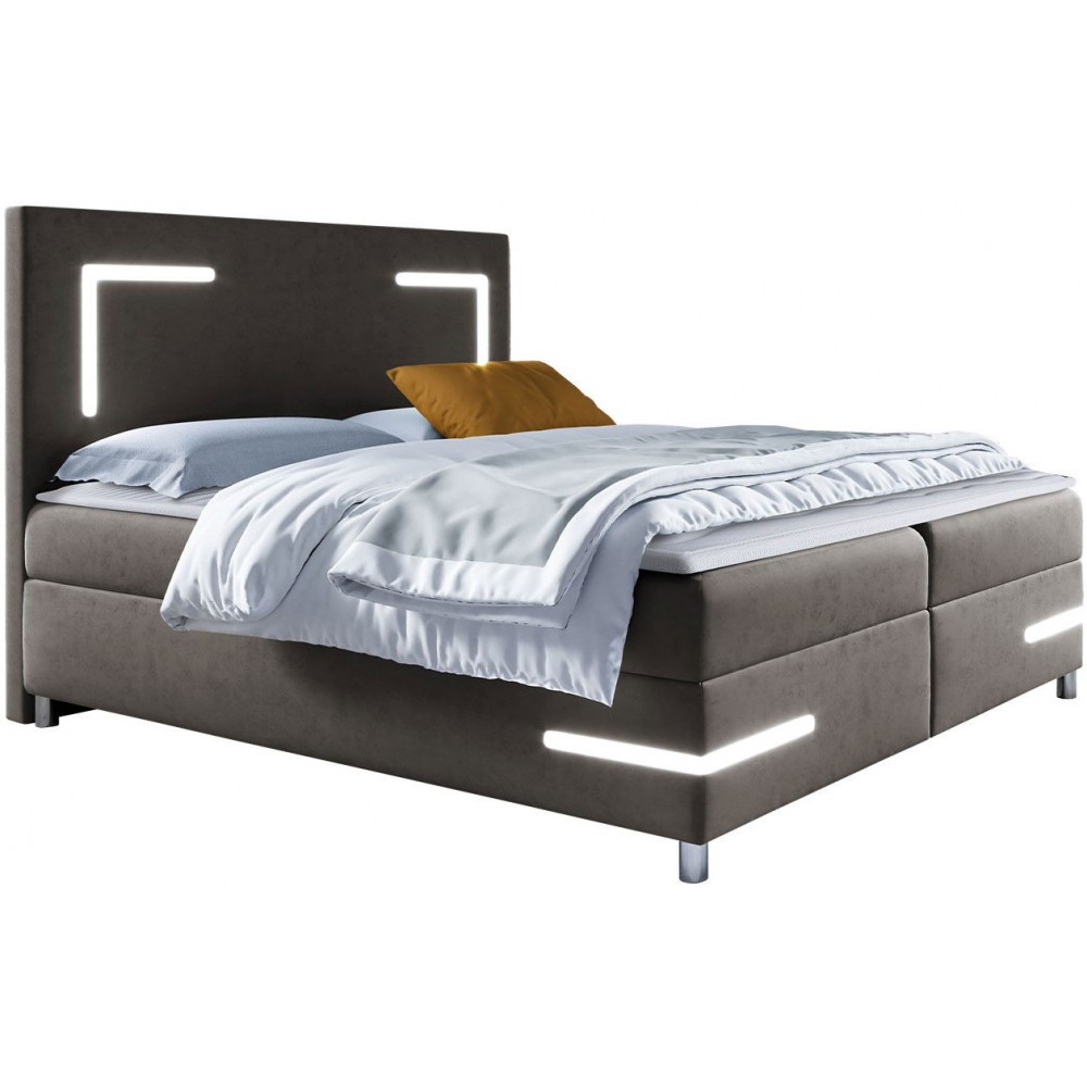 Επενδυμένο κρεβάτι Delos-Gkri Skouro-160 x 200