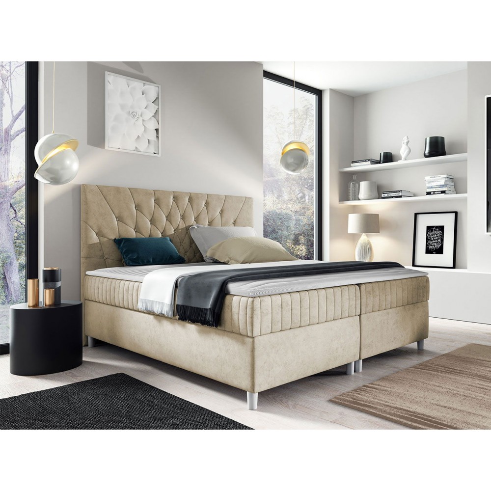 Επενδυμένο κρεβάτι Prowansja-Mpez-180 x 200