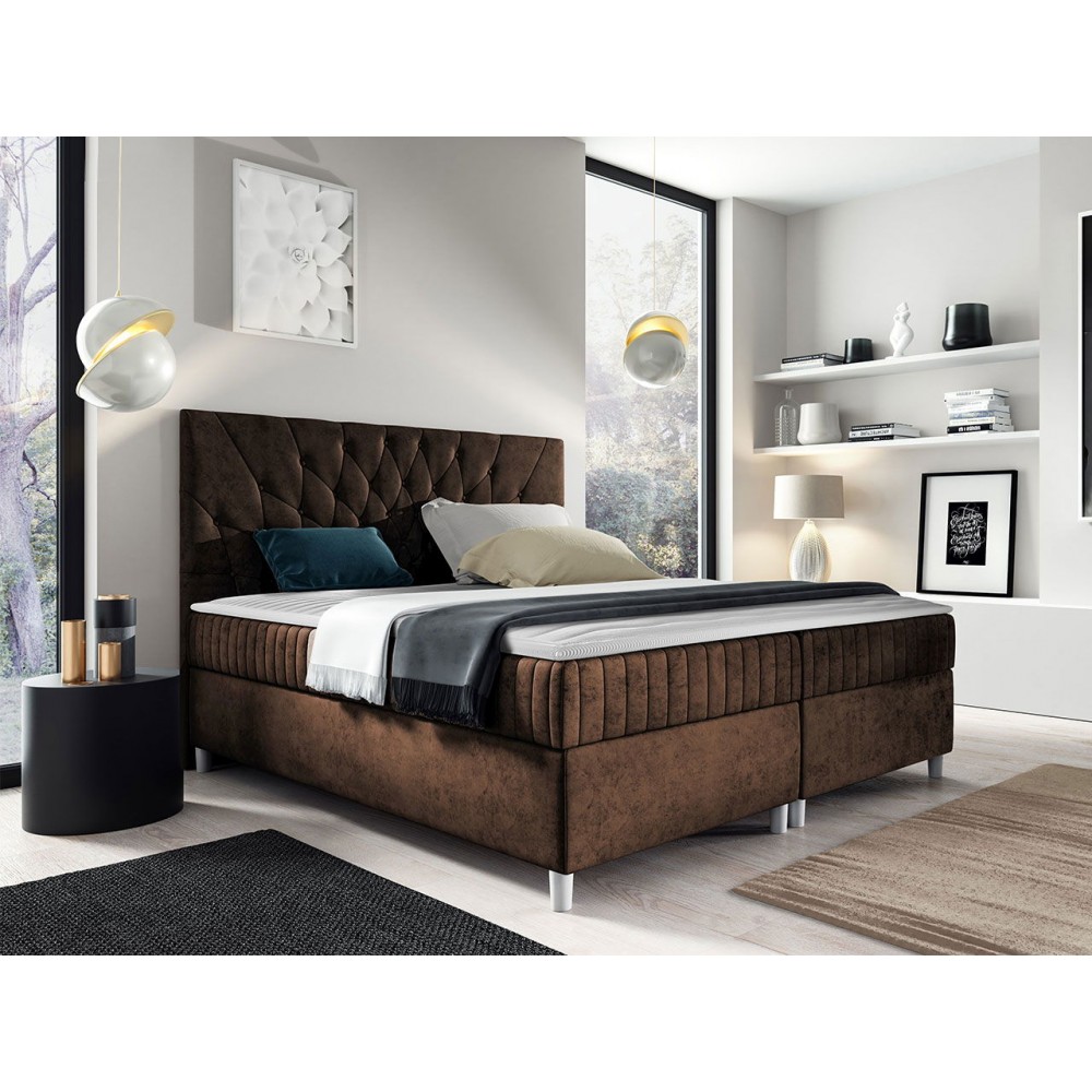 Επενδυμένο κρεβάτι Prowansja-Kafe-160 x 200