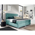 Επενδυμένο κρεβάτι Prowansja-Petrol-160 x 200