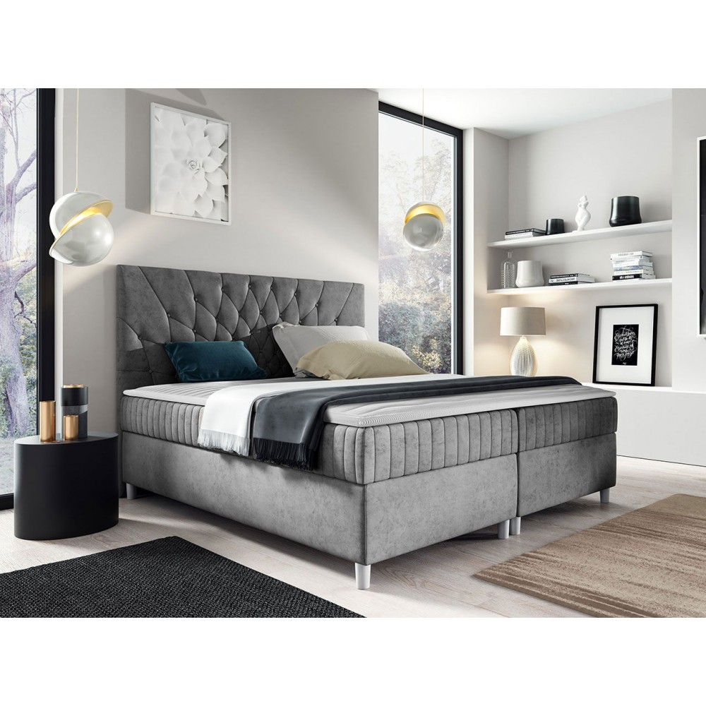 Επενδυμένο κρεβάτι Prowansja-Gkri Skouro-140 x 200