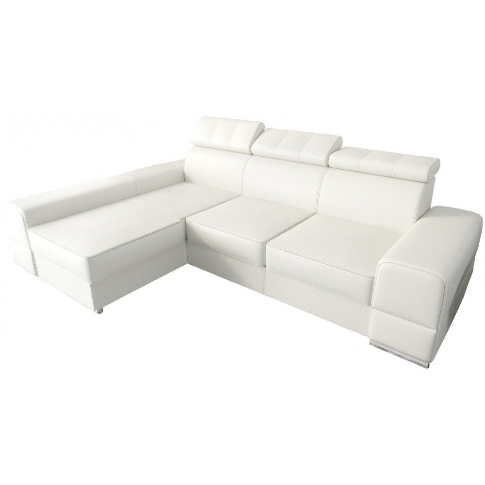 Γωνιακός Καναπές Dren Eco LTHR -Leuko-Αριστερή