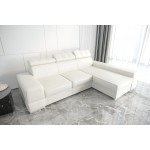 Γωνιακός Καναπές Dren Eco LTHR -Leuko-Δεξιά