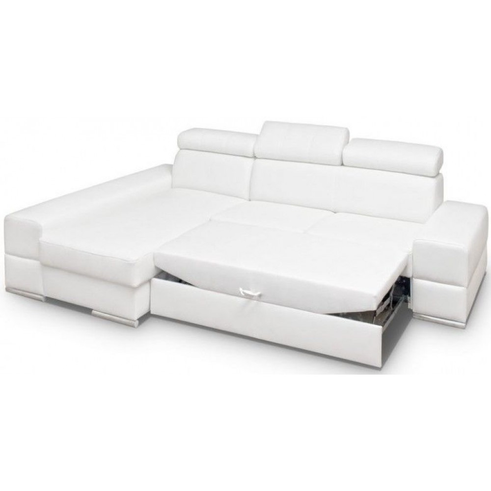 Γωνιακός Καναπές Dren Eco LTHR -Leuko-Δεξιά