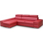 Γωνιακός Καναπές Dren LTHR -Kokkino-Αριστερή