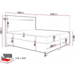 Επενδυμένο κρεβάτι Enter-Leuko-160 x 200