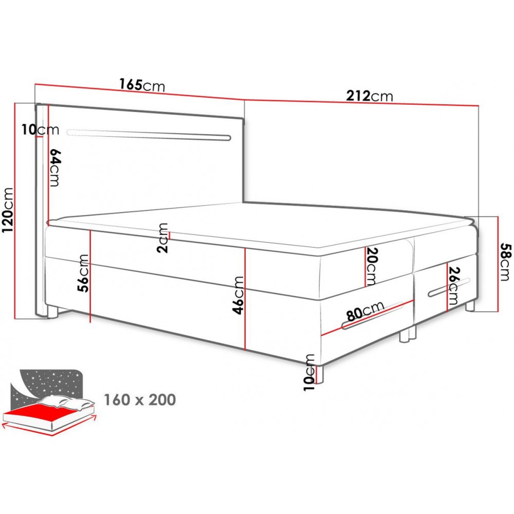 Επενδυμένο κρεβάτι Enter-Kafe-160 x 200