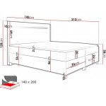 Επενδυμένο κρεβάτι Enter-Mple Skouro-140 x 200