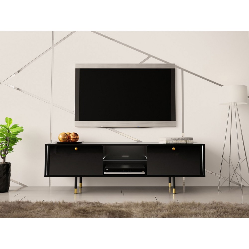 Έπιπλο τηλεόρασης Cristal-Mauro-Μήκος: 160 εκ.