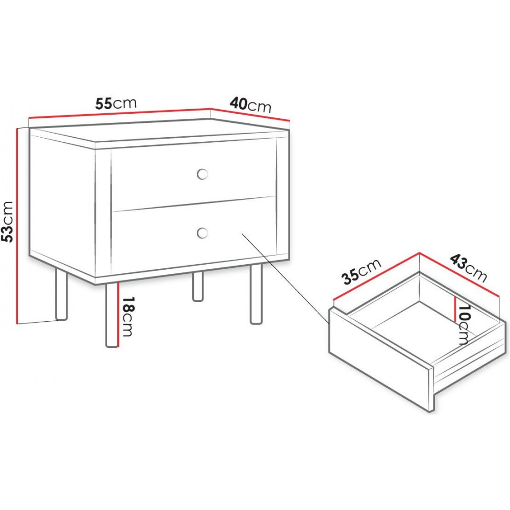 Κομοδίνο Cristal-Leuko