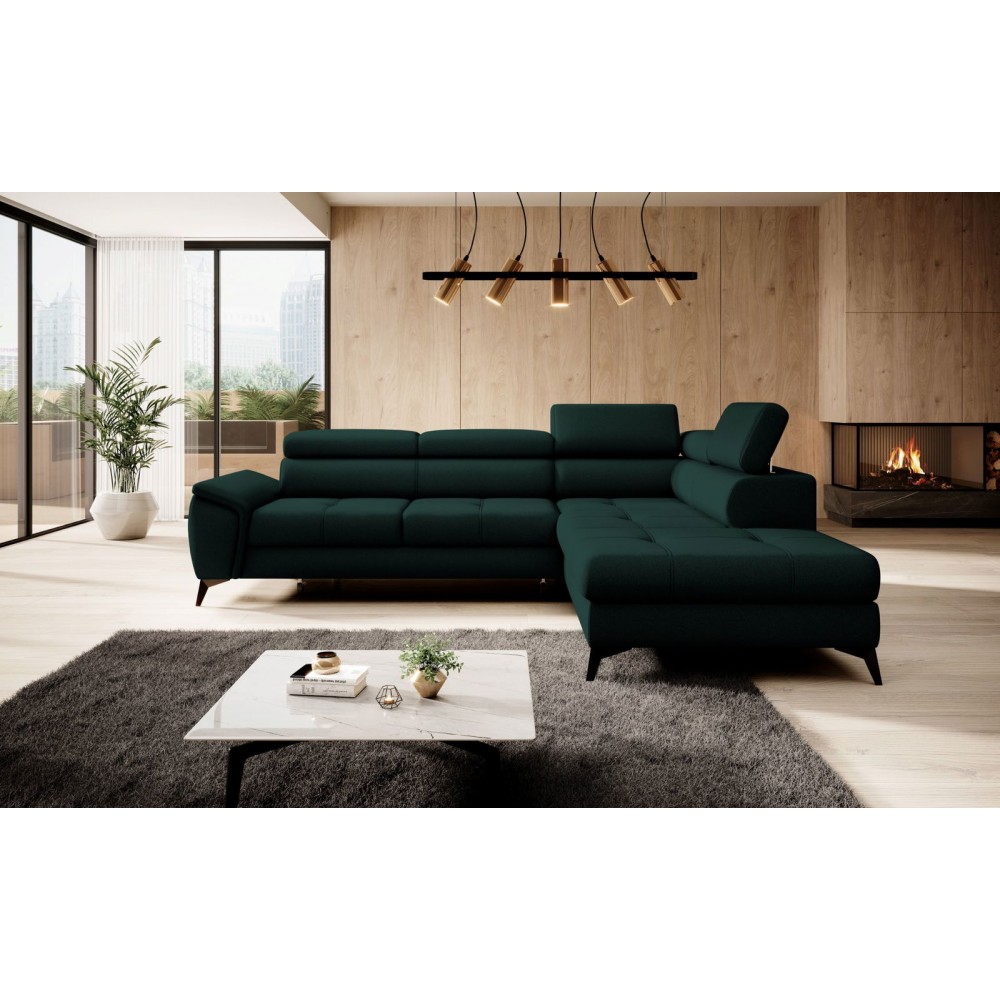 Γωνιακός καναπές Cacao-Kyparissi-Δεξιά