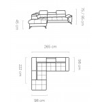 Γωνιακός καναπές Cacao-Gkri-Αριστερή