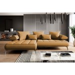 Γωνιακός καναπές Solido Mini-Moustardi-Αριστερή