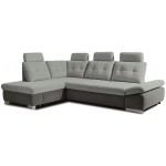 Γωνιακός καναπές Alcare L-Αριστερή-Gkri anoixto - Gkri skouro