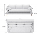 Καναπές - κρεβάτι Carlo-Mple-Ekrou