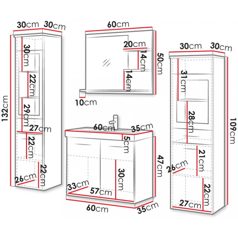 Σετ μπάνιου Madrit I-Fusiko Anoixto