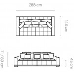 Καναπές Dimelo τριθέσιος-Gkri