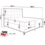 Επενδυμένο κρεβάτι Snake-Kafe-160 x 200