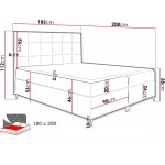 Επενδυμένο κρεβάτι Snake-Kafe-180 x 200