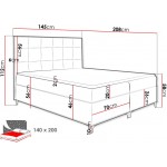 Επενδυμένο κρεβάτι Snake-Kokkino-140 x 200