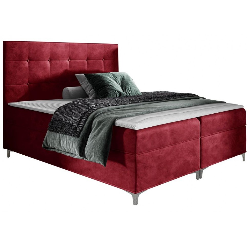 Επενδυμένο κρεβάτι Snake-Kokkino-180 x 200