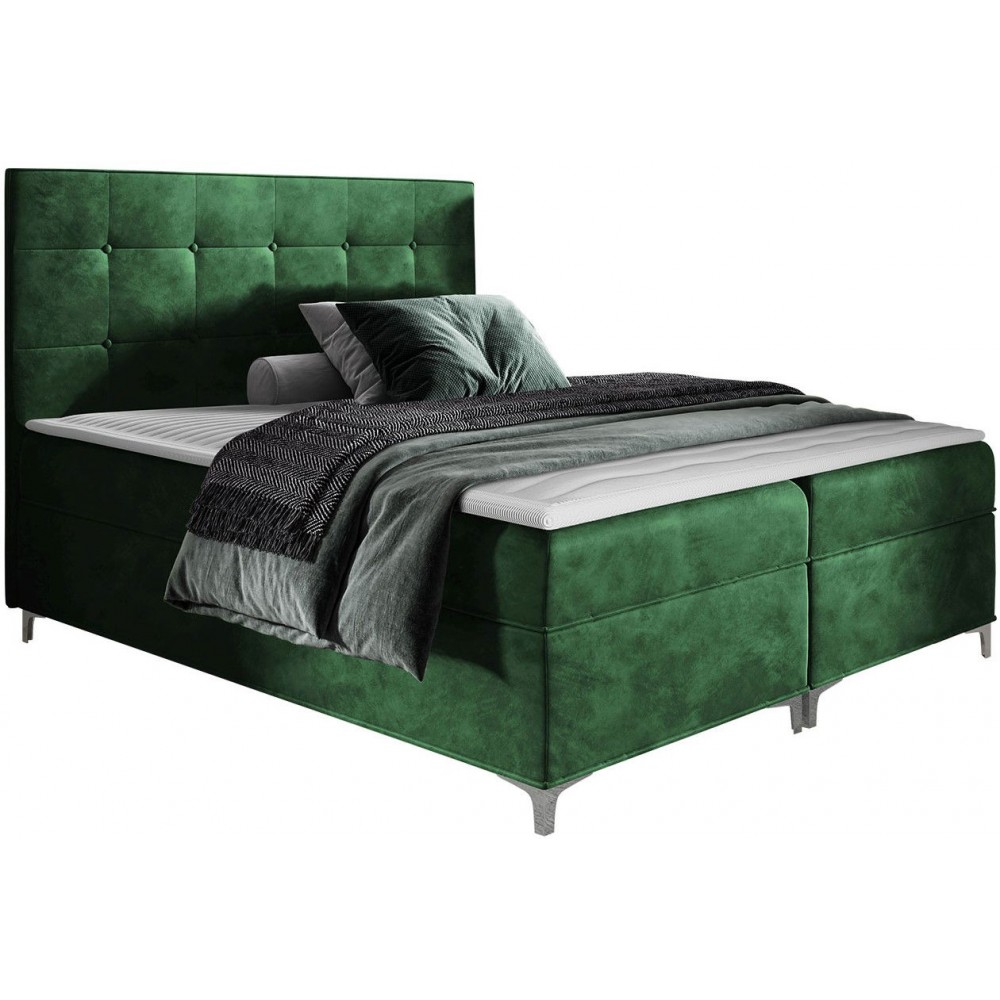 Επενδυμένο κρεβάτι Snake-Prasino-200 x 200