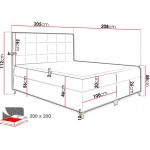 Επενδυμένο κρεβάτι Snake-Gkri-200 x 200