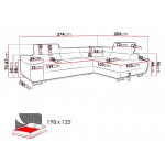 Γωνιακός Καναπές Torezio-Prasino-Αριστερή