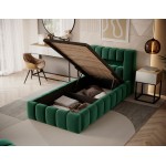 Επενδυμένο κρεβάτι Mercy mini-Prasino-90 x 200