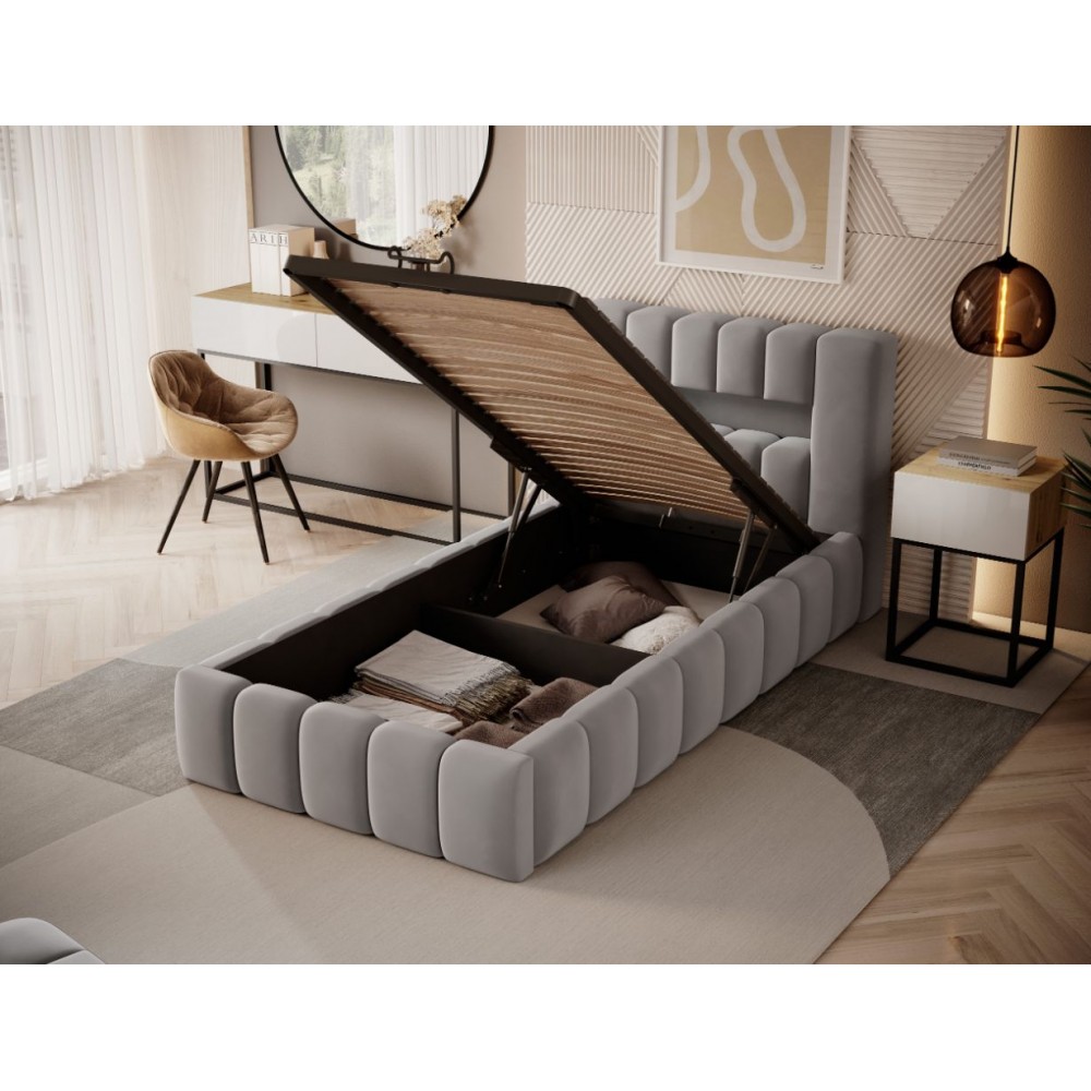 Επενδυμένο κρεβάτι Mercy mini-Gkri-90 x 200