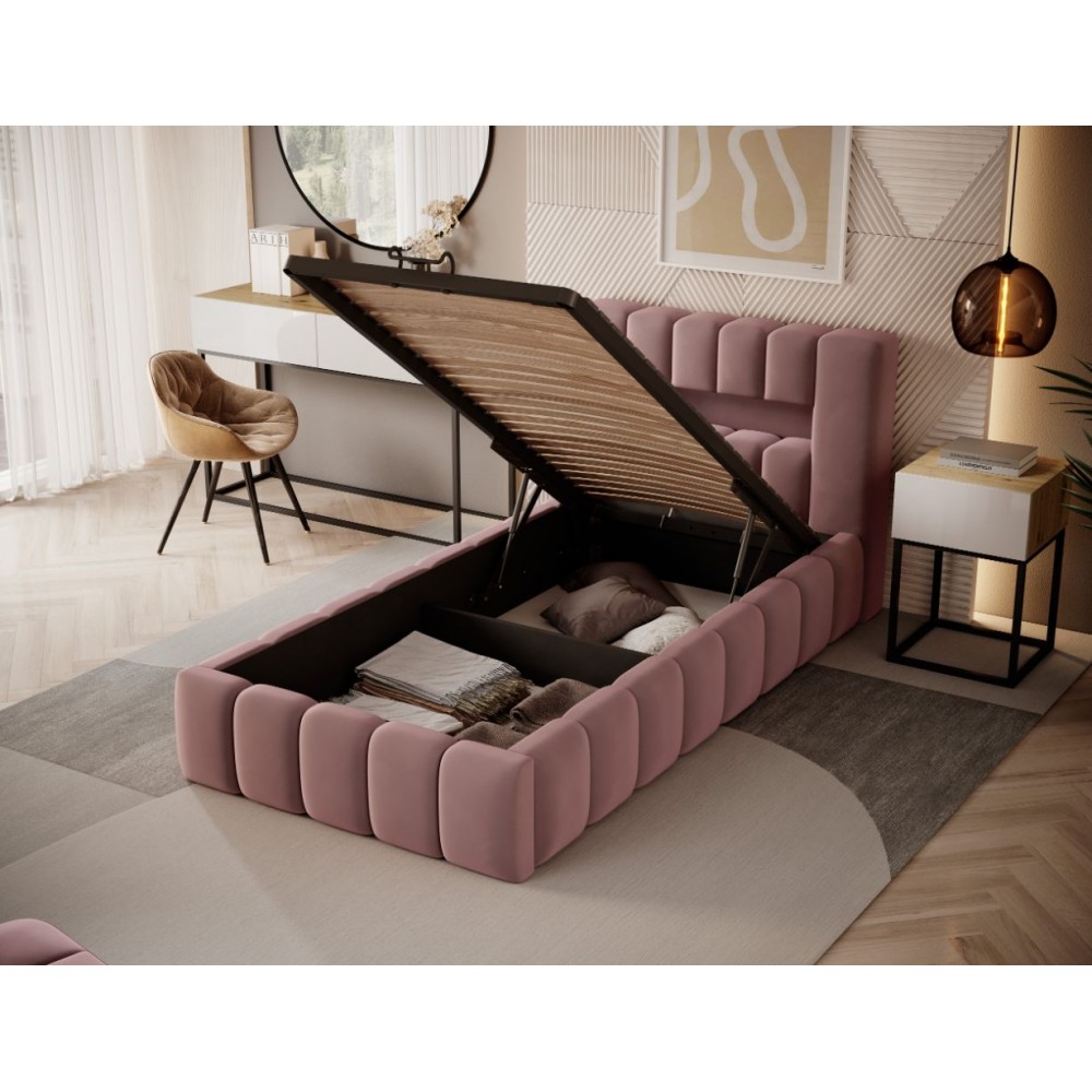 Επενδυμένο κρεβάτι Mercy mini-Roz-90 x 200