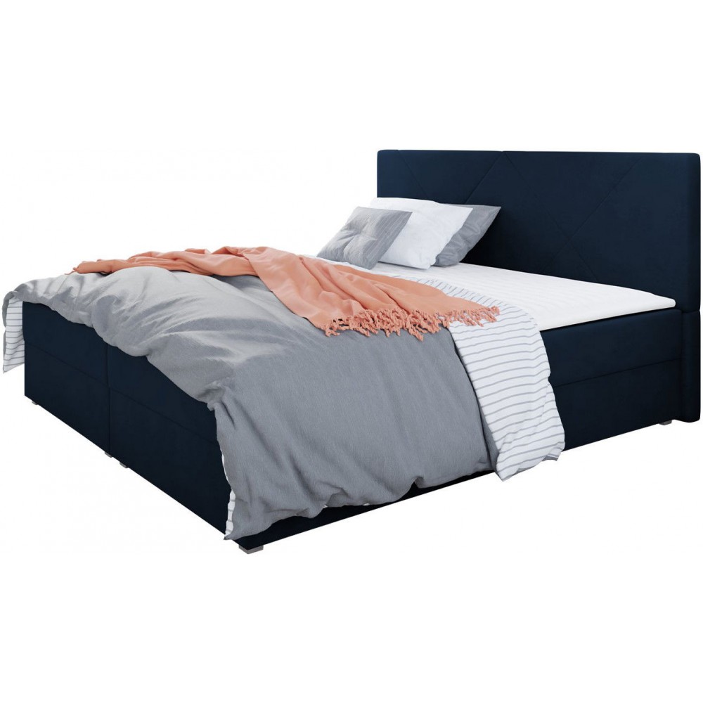 Επενδυμένο κρεβάτι Fado IV με στρώμα και ανώστρωμα-Mple-140 x 200