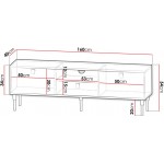Έπιπλο τηλεόρασης 2D1S Dorset-Leuko