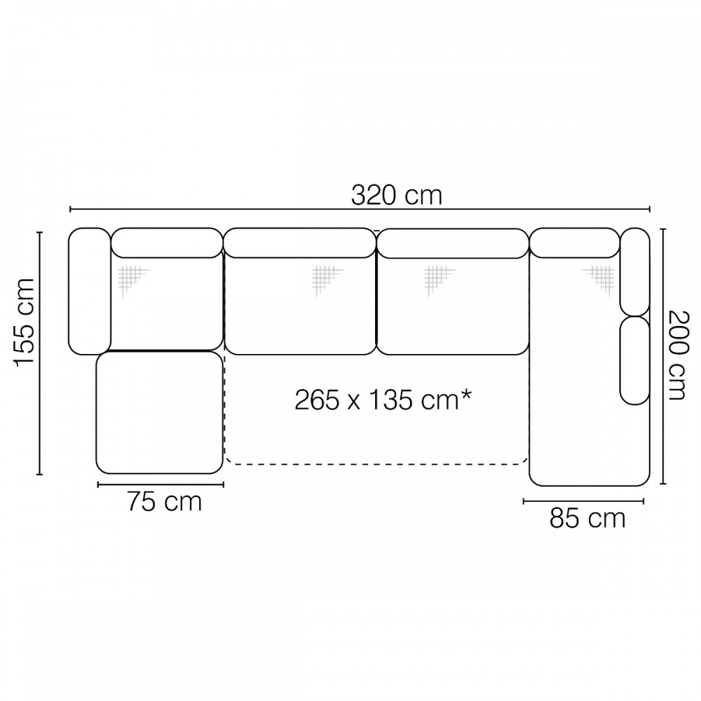 Γωνιακός καναπές Solus plus -Αριστερή-Mauro