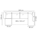 Γωνιακός καναπές Solus plus -Αριστερή-Mauro