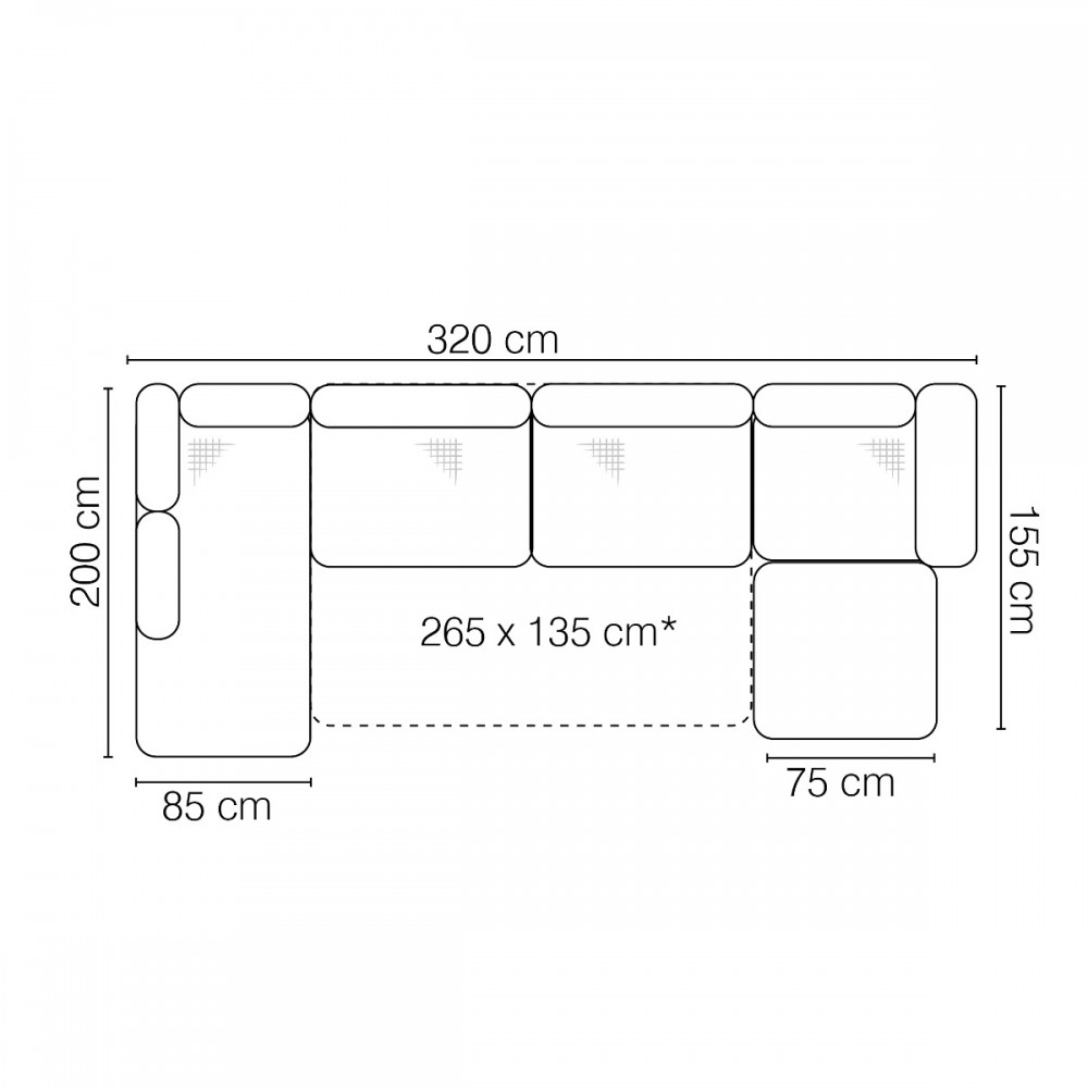 Γωνιακός καναπές Solus plus -Δεξιά-Mauro
