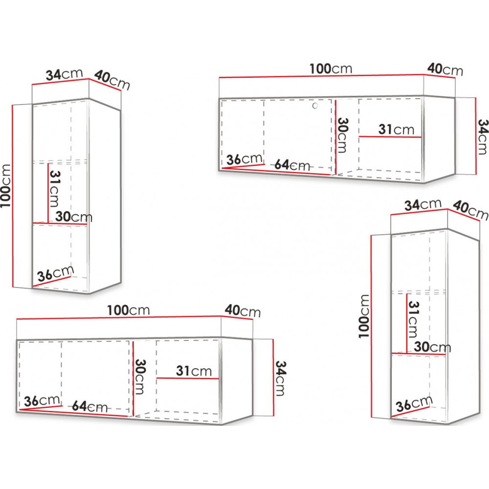 Σύνθετο σαλονιού Waldi Riflo Slim I-Leuko