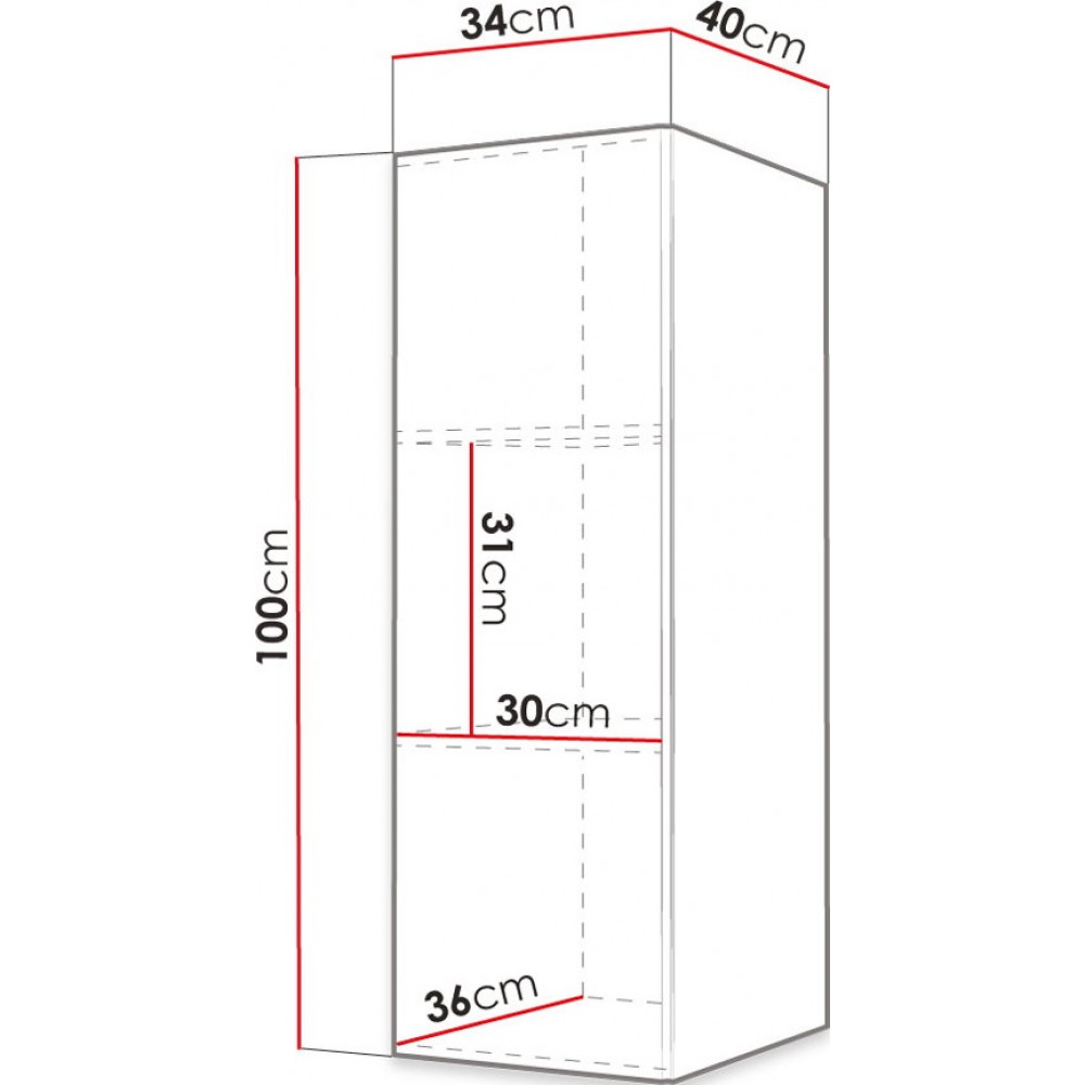 Κρεμαστή στήλη Waldi Riflo Slim 40x34