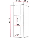 Κρεμαστή στήλη Waldi Riflo Slim 40x34